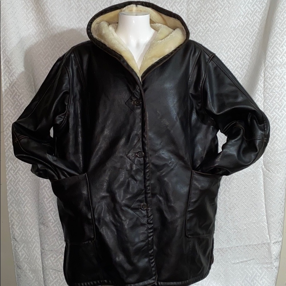 Learsi Plus Size 3x Women’s Flax Fur Leather Coat